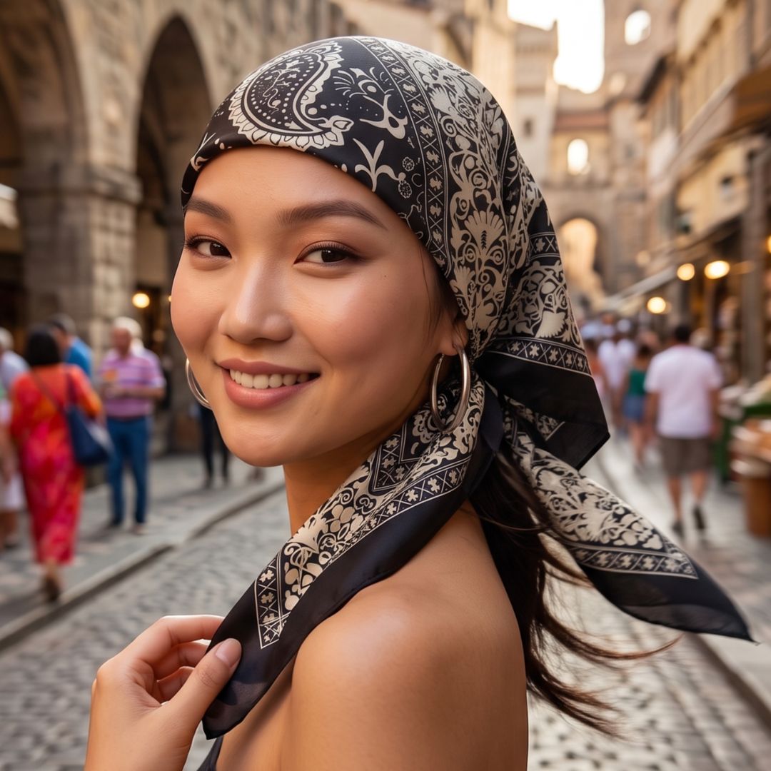 LQQKS 36 Inch Head Scarf for Women – Square Hair Wrap & Neck Scarf Silk Feel 28 Styles