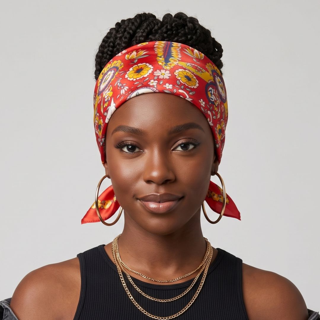 LQQKS 36 Inch Head Scarf for Women – Square Hair Wrap & Neck Scarf Silk Feel 28 Styles