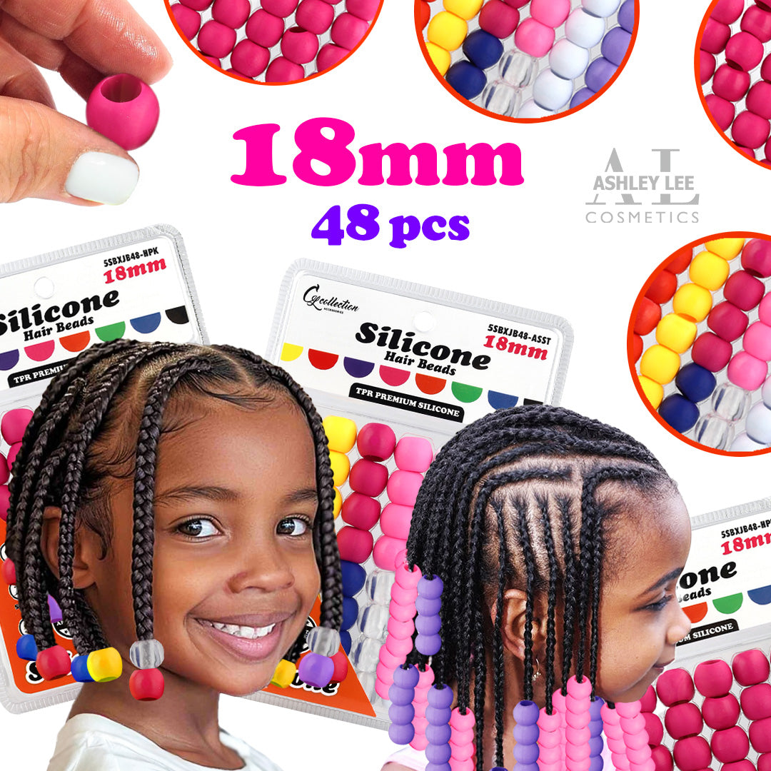 Kids Hair Hair Beads For Adults Silicone Hair Beads Large – 48 PCS