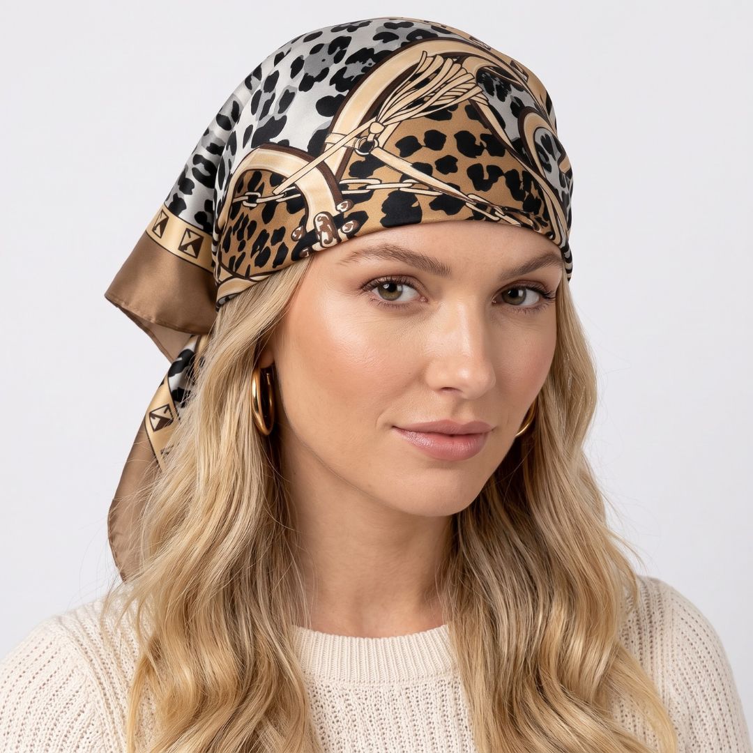 LQQKS 36 Inch Head Scarf for Women – Square Hair Wrap & Neck Scarf Silk Feel 28 Styles