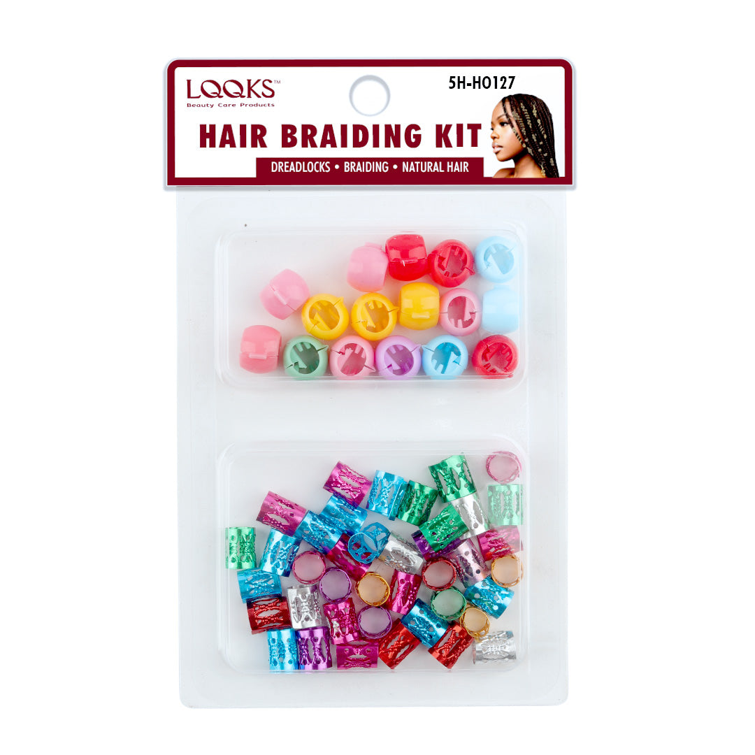 2 Pack Hair Braiding Kit – Mini Hair Clip Beads & Hair Jewelry Set for Braids, Twists & Ponytails | Braid Accessories for Kids & Adults
