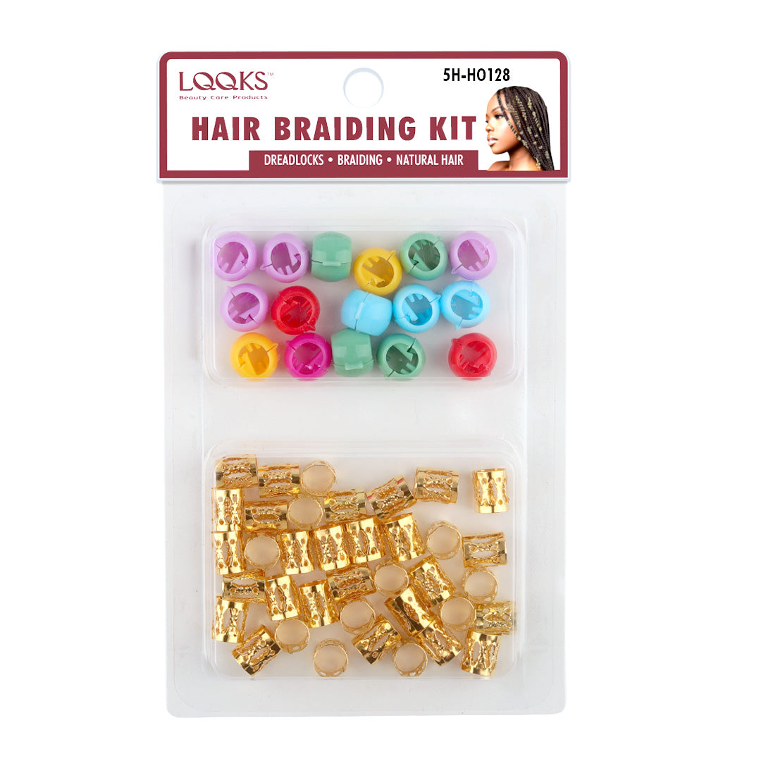 2 Pack Hair Braiding Kit – Mini Hair Clip Beads & Hair Jewelry Set for Braids, Twists & Ponytails | Braid Accessories for Kids & Adults