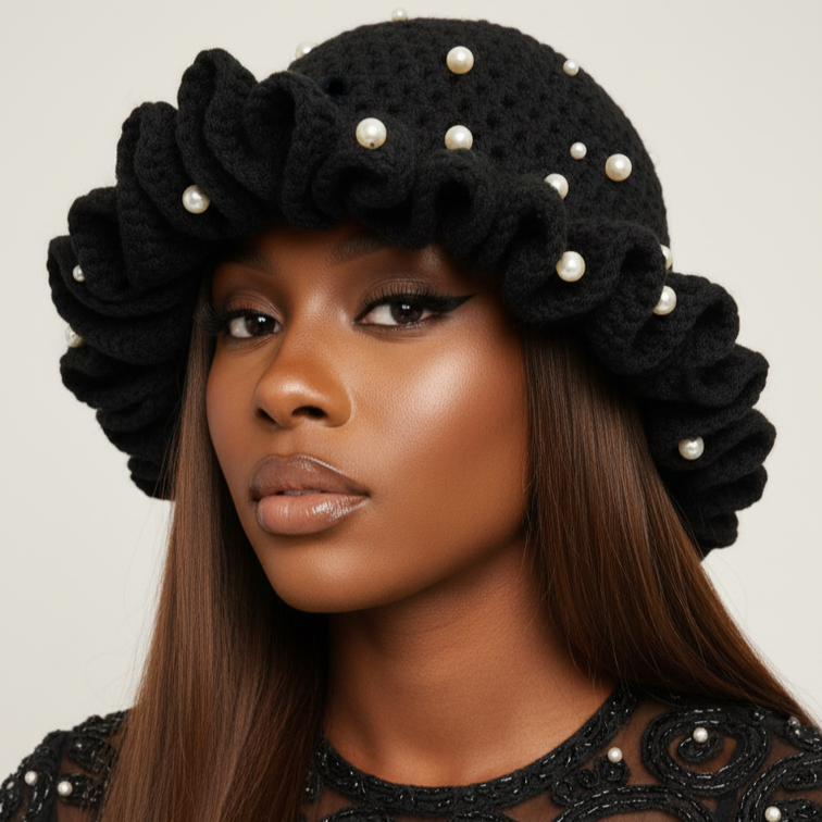 Women's Crochet Bucket Hat – Knitted Boho Fisherman Hat, Foldable Fashion Bucket Cap for Travel, Festivals & Everyday Wear