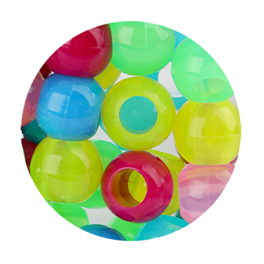 Plastic Hair Beads – Large Pack 120 pcs 14mm, Glossy Styling Beads for Braids, Twists, Crafts, Girls & Women, Classic Braiding Accessories with Braiding Tool