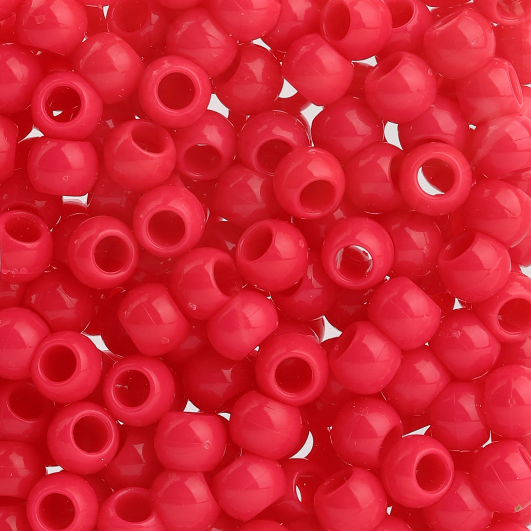 Plastic Hair Beads – Large Pack 300 pcs 10mm, Glossy Styling Beads for Braids, Twists, Crafts, Girls & Women, Classic Braiding Accessories with Braiding Tool