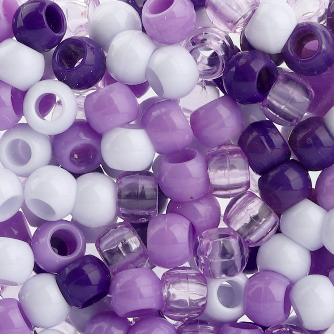 Plastic Hair Beads – Large Pack 300 pcs 10mm, Glossy Styling Beads for Braids, Twists, Crafts, Girls & Women, Classic Braiding Accessories with Braiding Tool