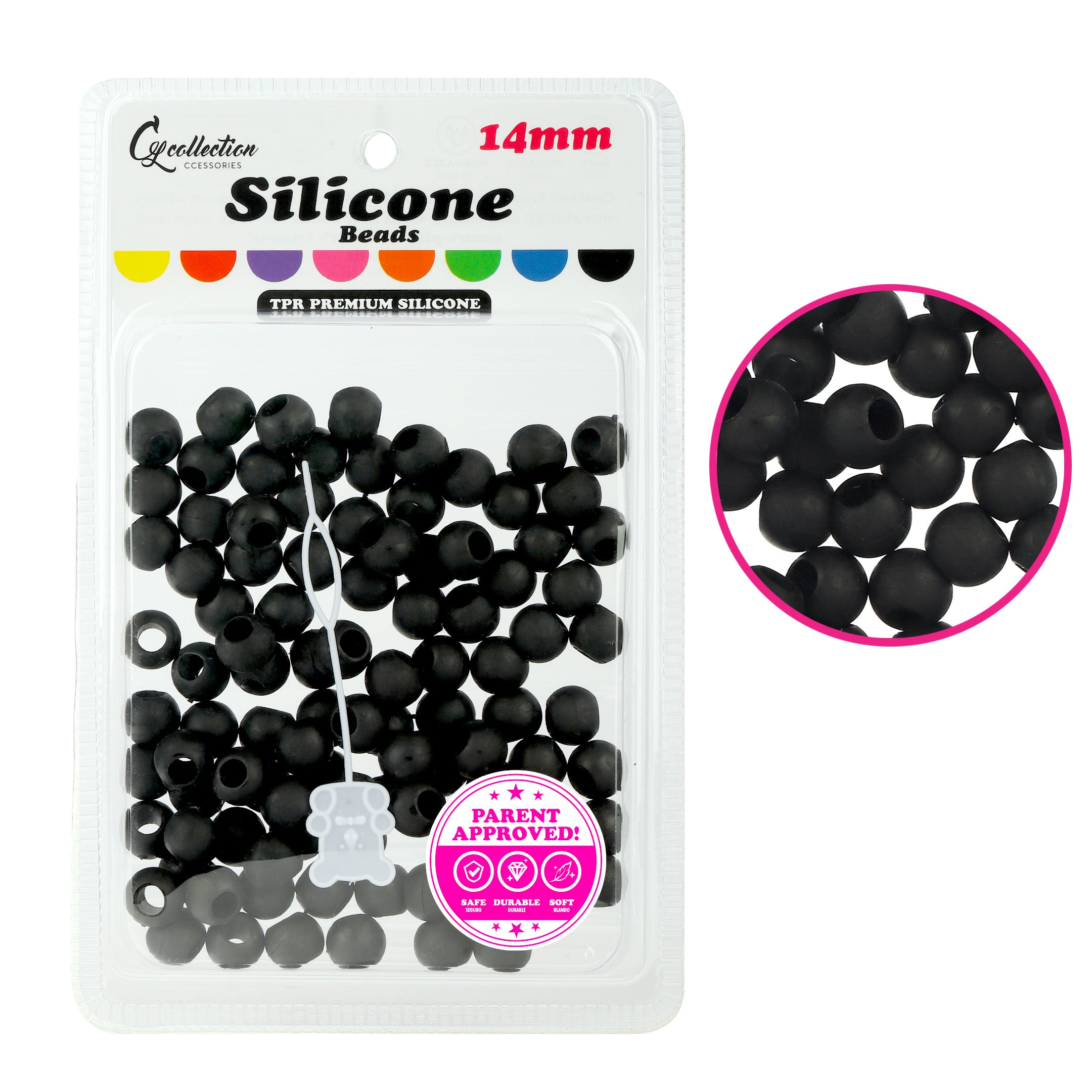 Silicone Hair Beads – 100 PCS 14mm, Premium Soft Rubber, Noiseless, Painless, Light for Women Girls Stylish Braiding
