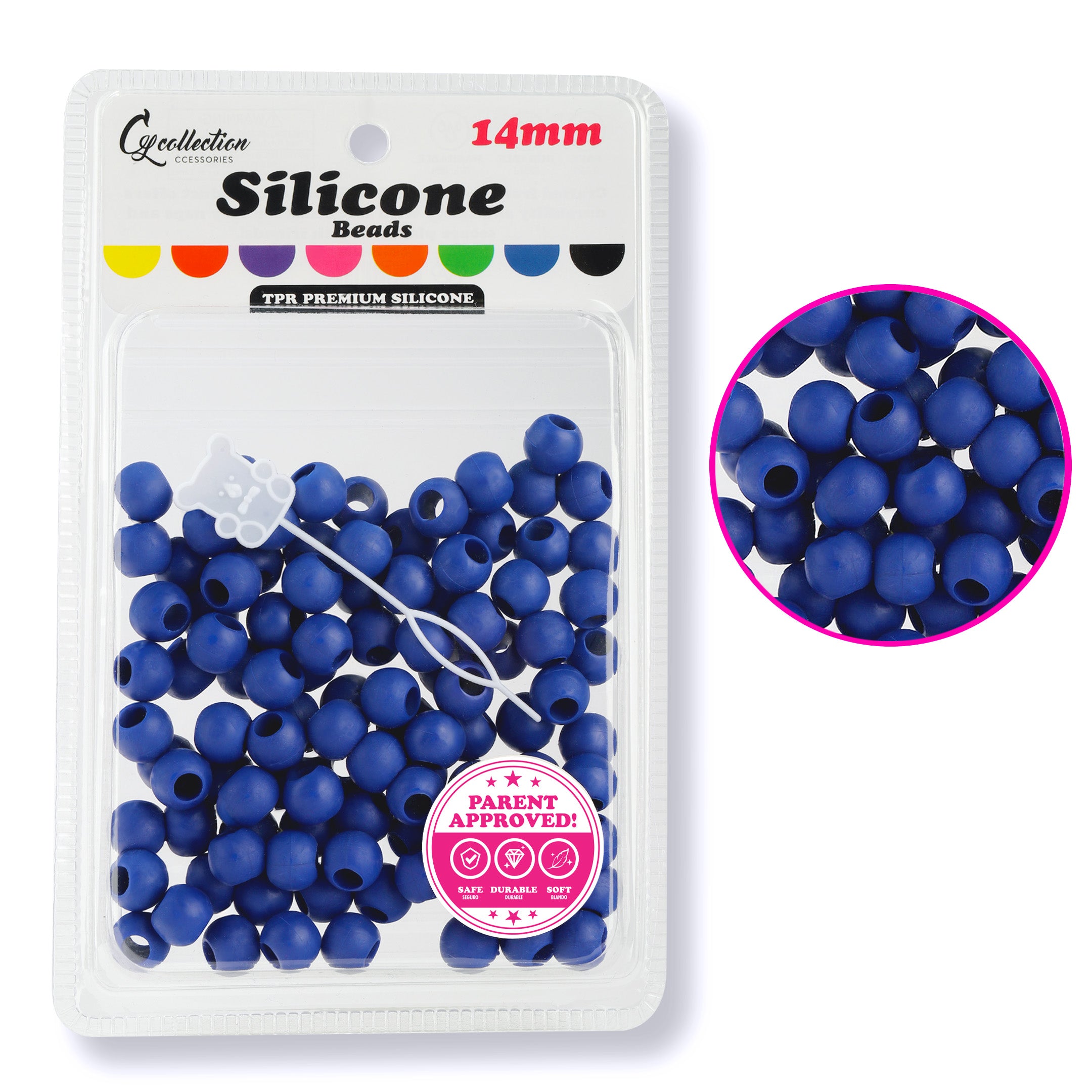 Silicone Hair Beads – 100 PCS 14mm, Premium Soft Rubber, Noiseless, Painless, Light for Women Girls Stylish Braiding