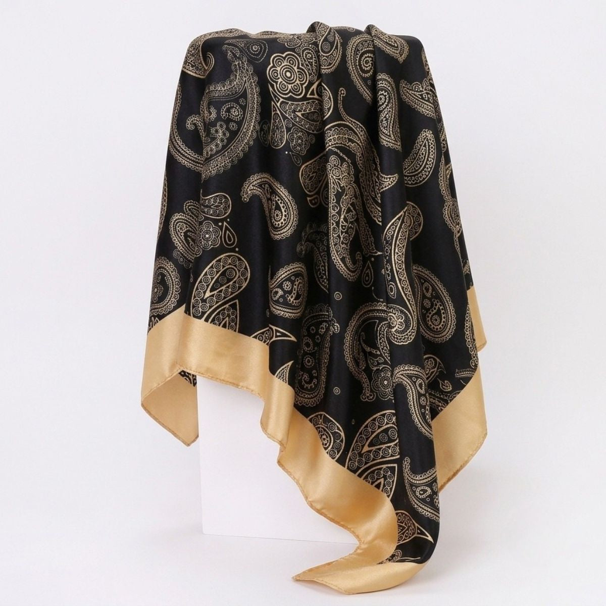 LQQKS 36 Inch Head Scarf for Women – Square Hair Wrap & Neck Scarf Silk Feel 28 Styles