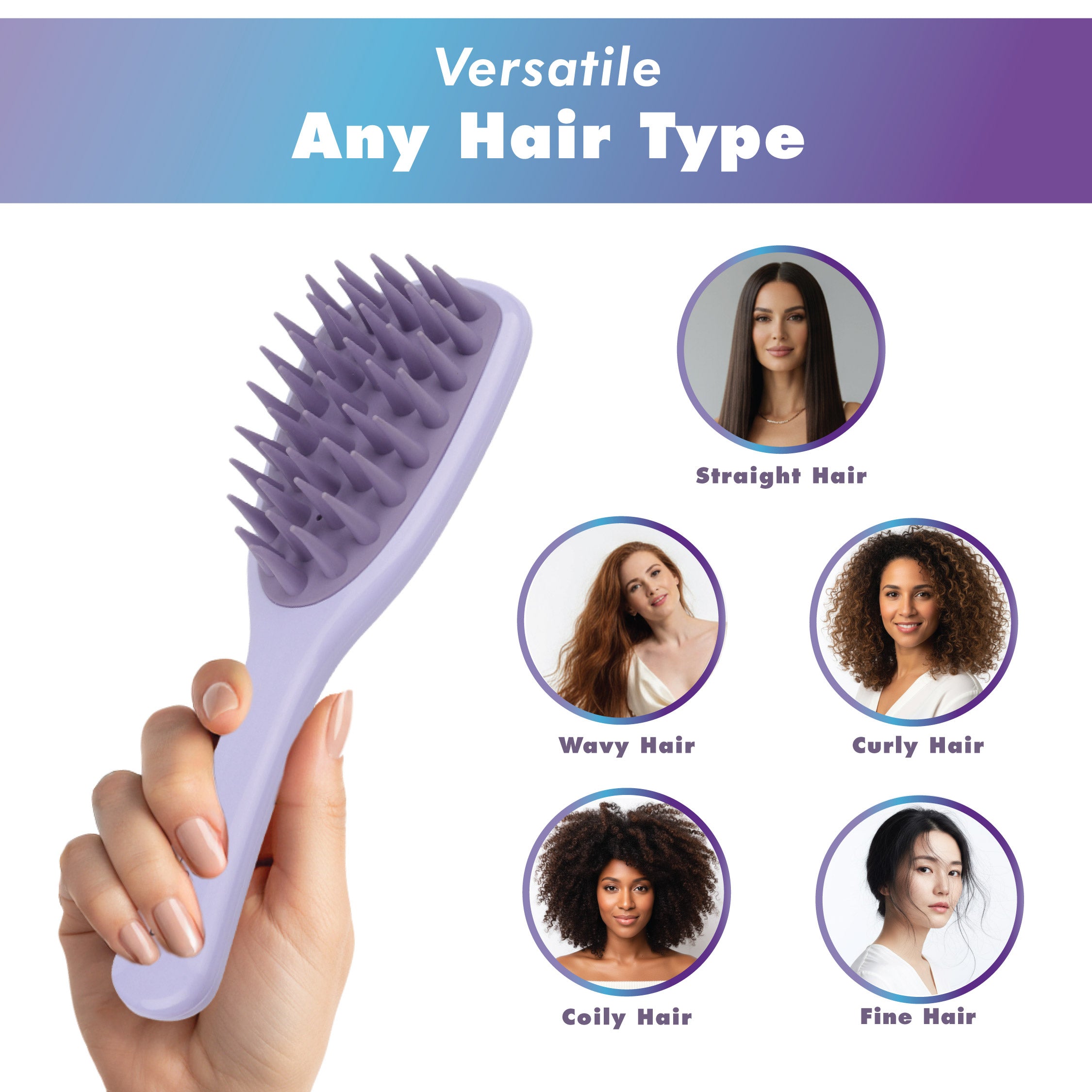 Silicone Shampoo Brush & Scalp Massager – Deep Clean Scalp Scrubber for Healthy Hair Growth and Dandruff Relief