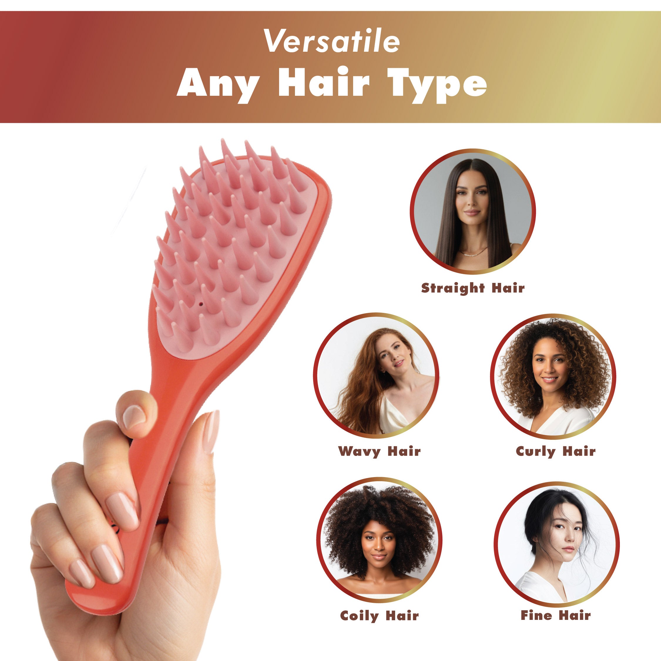 Silicone Shampoo Brush & Scalp Massager – Deep Clean Scalp Scrubber for Healthy Hair Growth and Dandruff Relief