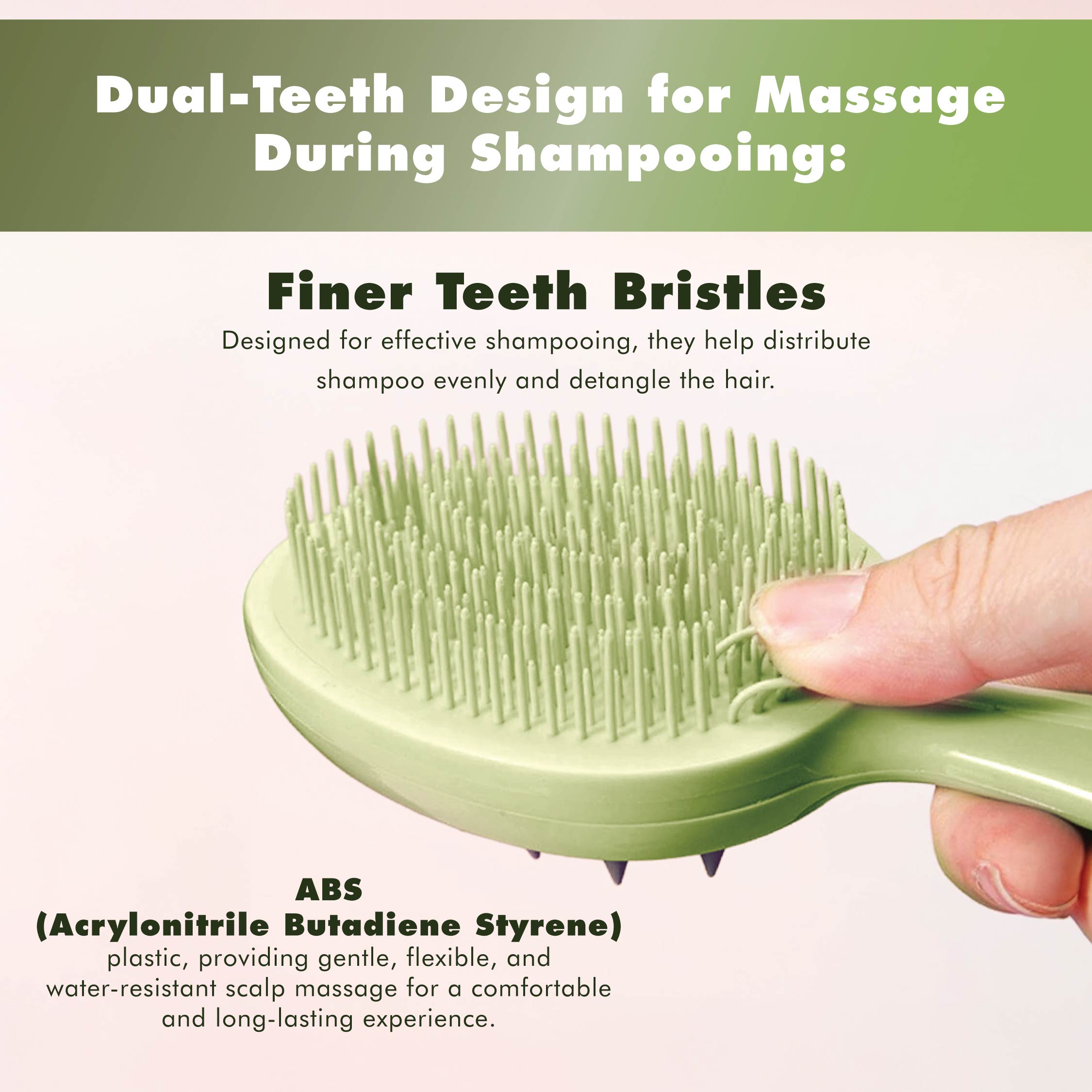 2-in-1 Double Sided Scalp Brush – Deep Clean Shampoo Scrubber & Relaxing Hair Massage Tool