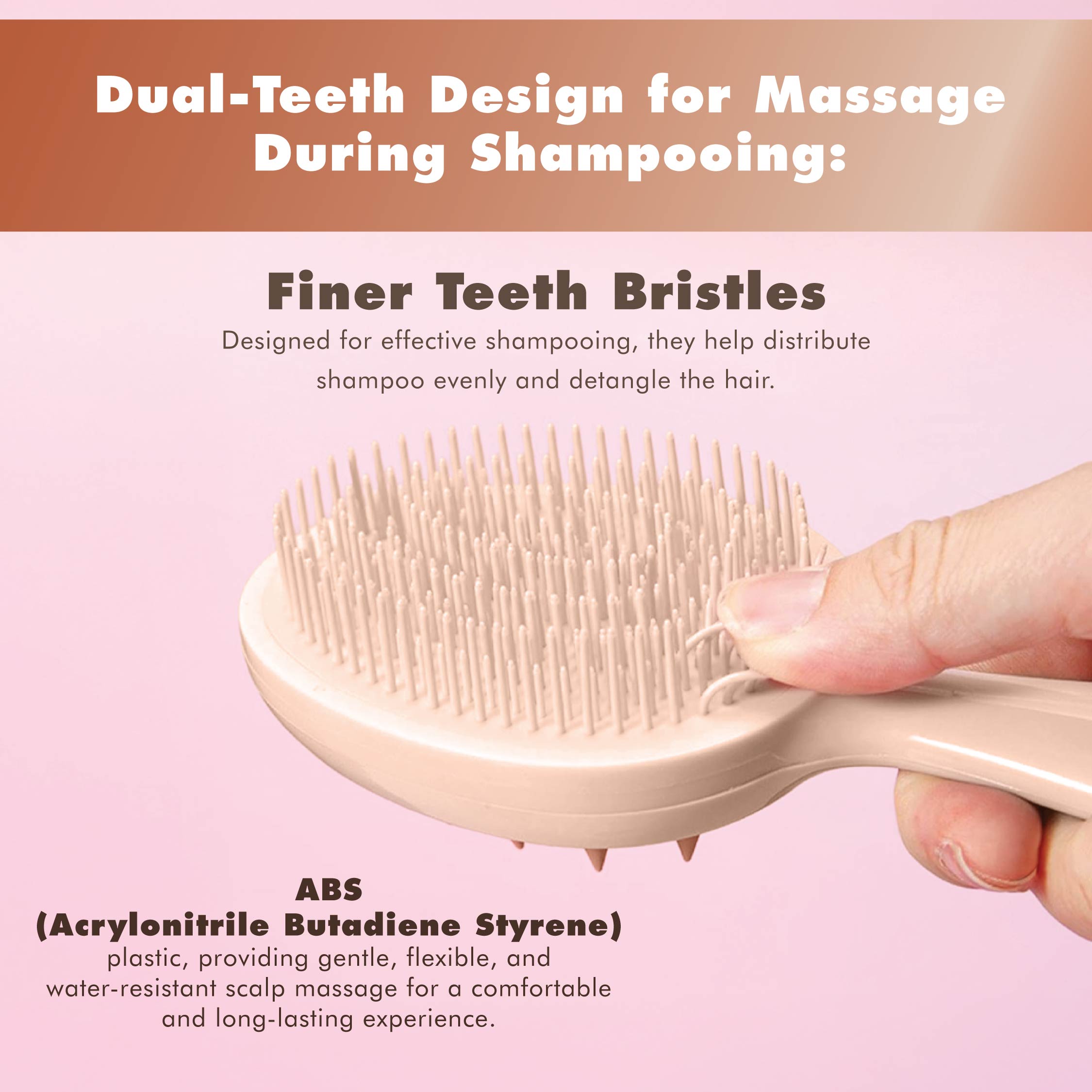 2-in-1 Double Sided Scalp Brush – Deep Clean Shampoo Scrubber & Relaxing Hair Massage Tool