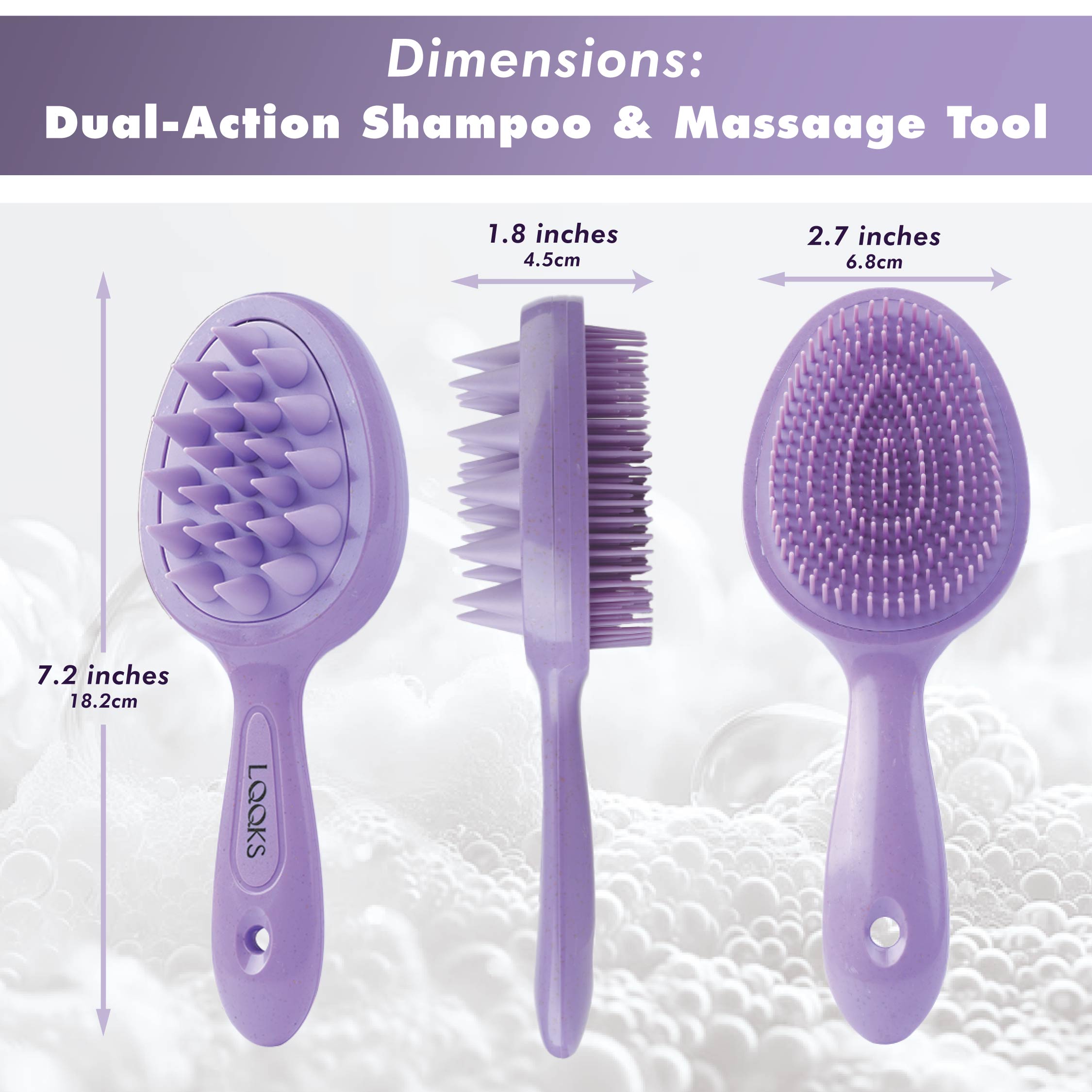 2-in-1 Double Sided Scalp Brush – Deep Clean Shampoo Scrubber & Relaxing Hair Massage Tool