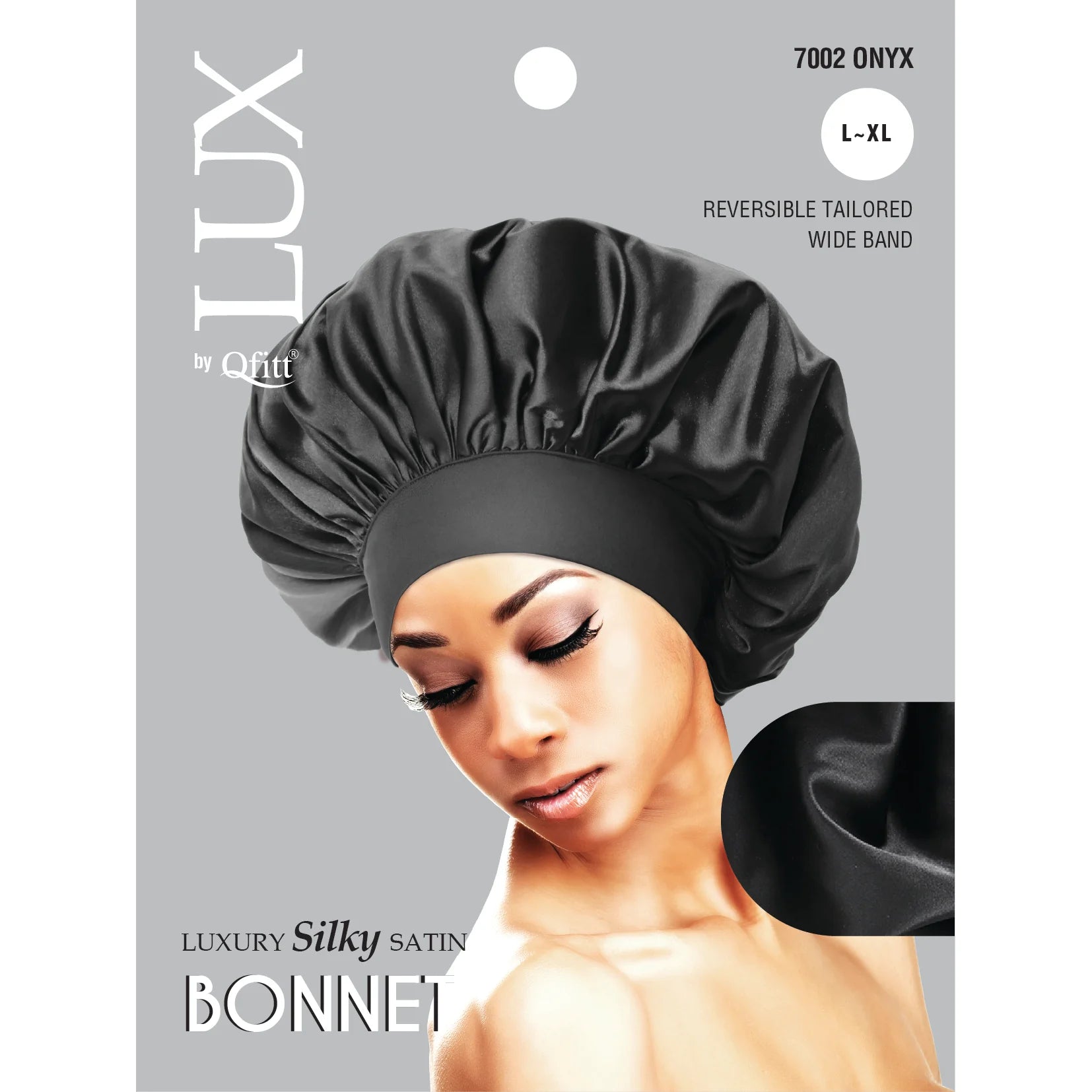 Qfitt Luxury Silky Satin Reversible Bonnet