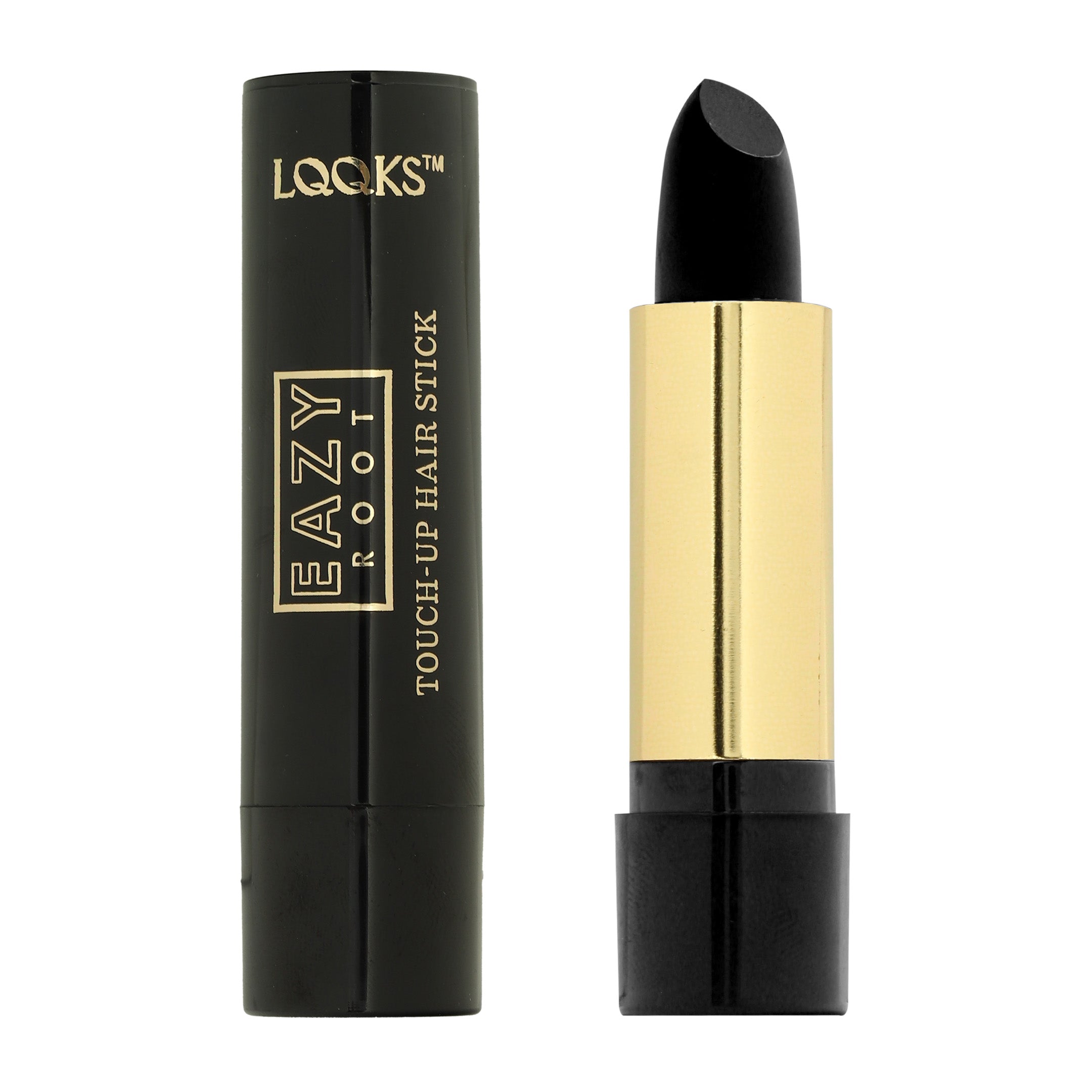 LQQKS Eazy Root Touch-Up Hair Brush & Stick Set - Instant Grey Root Coverage - Temporary Hair Color, Concealer for Black, Medium Brown & Dark Brown Hair