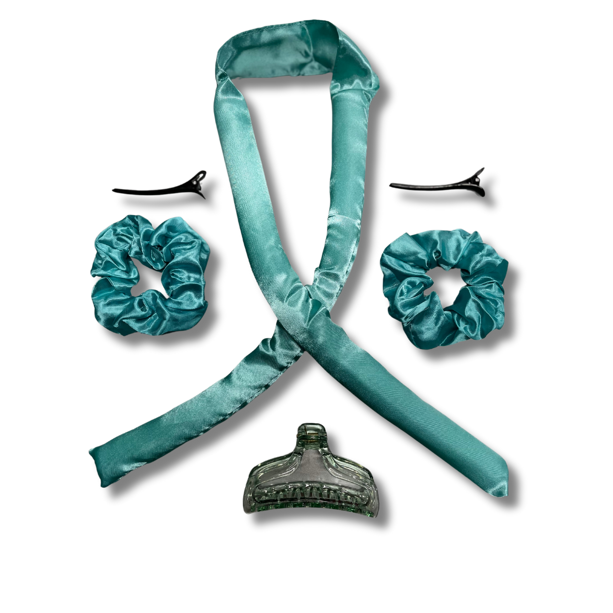 6 Piece Satin Heatless Hair Curler Band & Clip