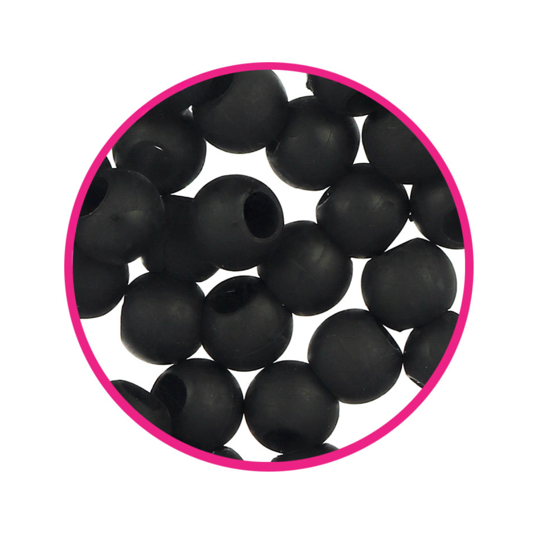 Silicone Hair Beads – 100 PCS 14mm, Premium Soft Rubber, Noiseless, Painless, Light for Women Girls Stylish Braiding
