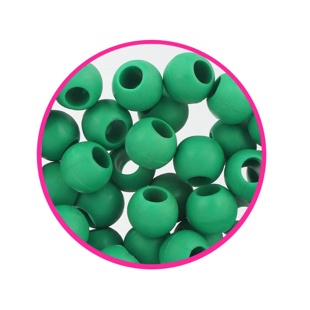 Silicone Hair Beads – 100 PCS 14mm, Premium Soft Rubber, Noiseless, Painless, Light for Women Girls Stylish Braiding