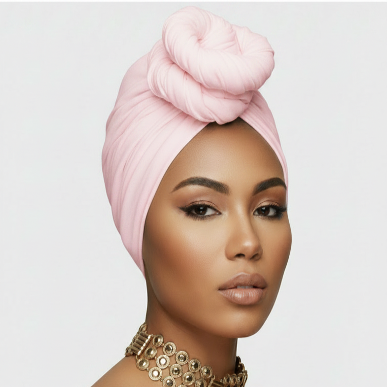 LQQKS Jersey Knit Stretch Head Wrap Scarf 20" x 67" (Magic Scarf) | No-Pin Turban for Natural Hair