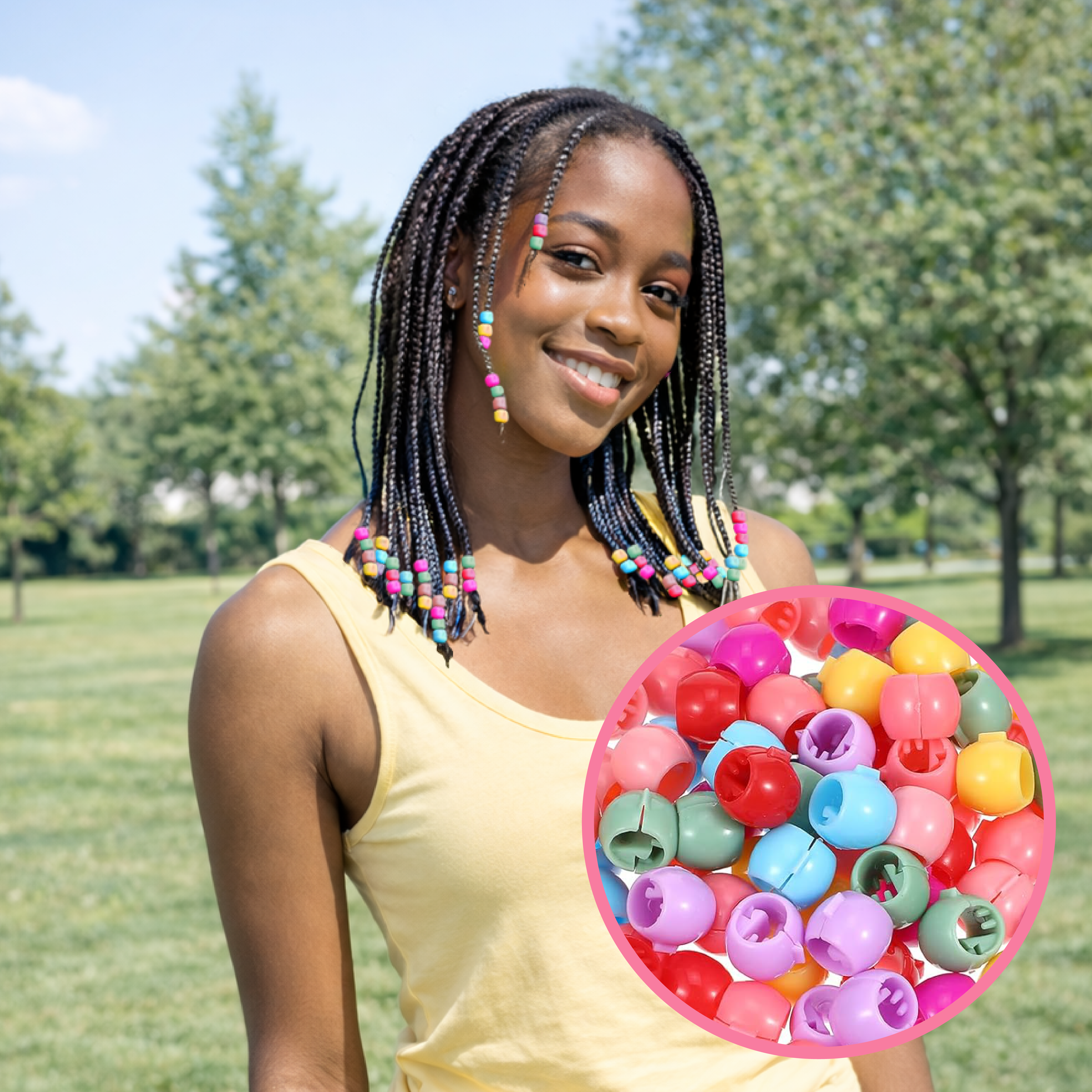 2 Pack Hair Braiding Kit – Mini Hair Clip Beads & Hair Jewelry Set for Braids, Twists & Ponytails | Braid Accessories for Kids & Adults