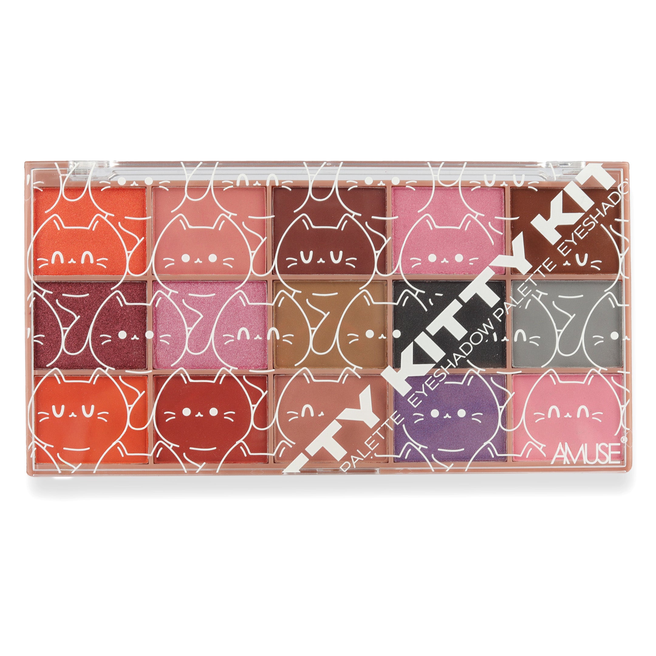 AMUSE Kitty 15-Color Neutral Eyeshadow Palette | Matte & Shimmer Eye Makeup