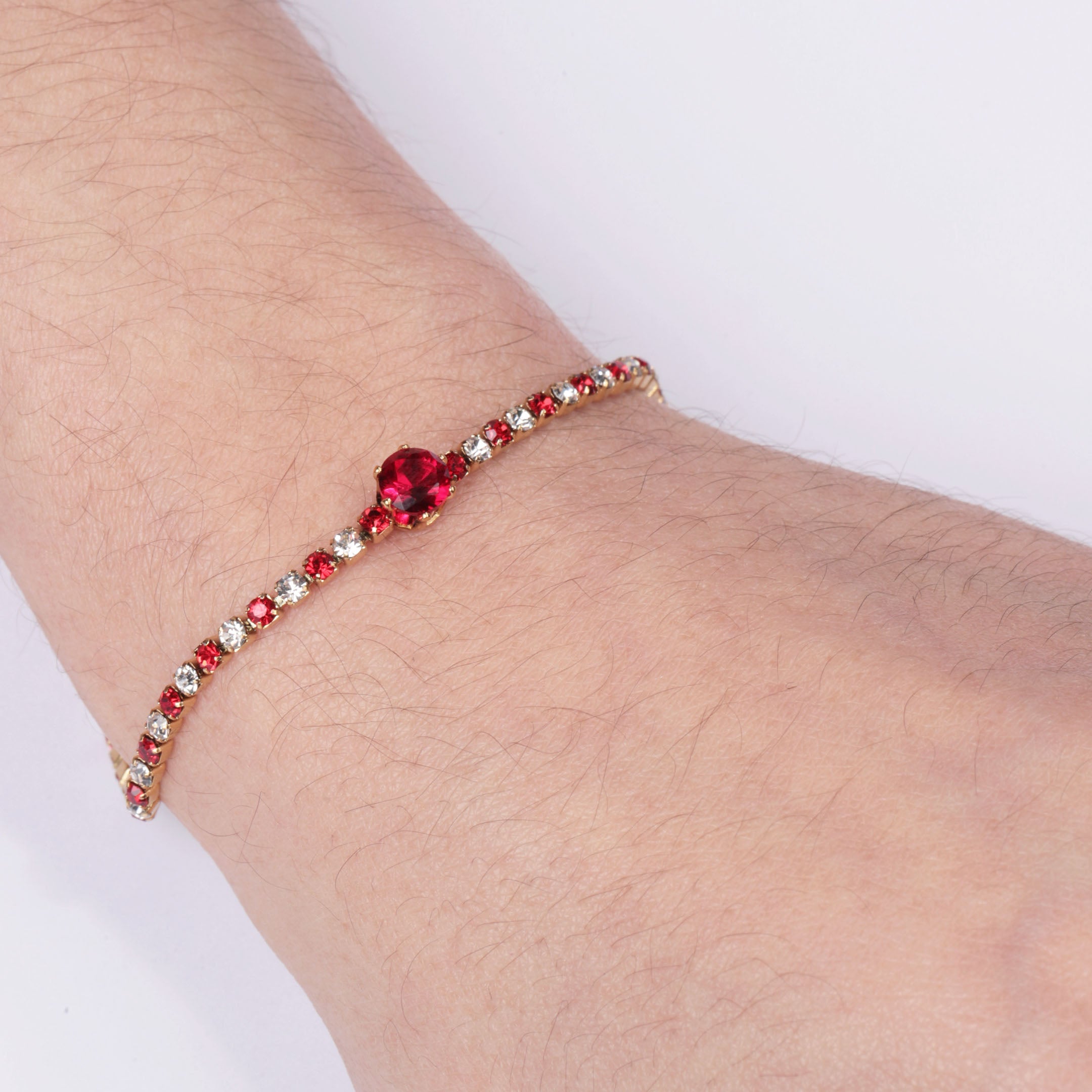 Rhinestone Decor Chain Bracelet