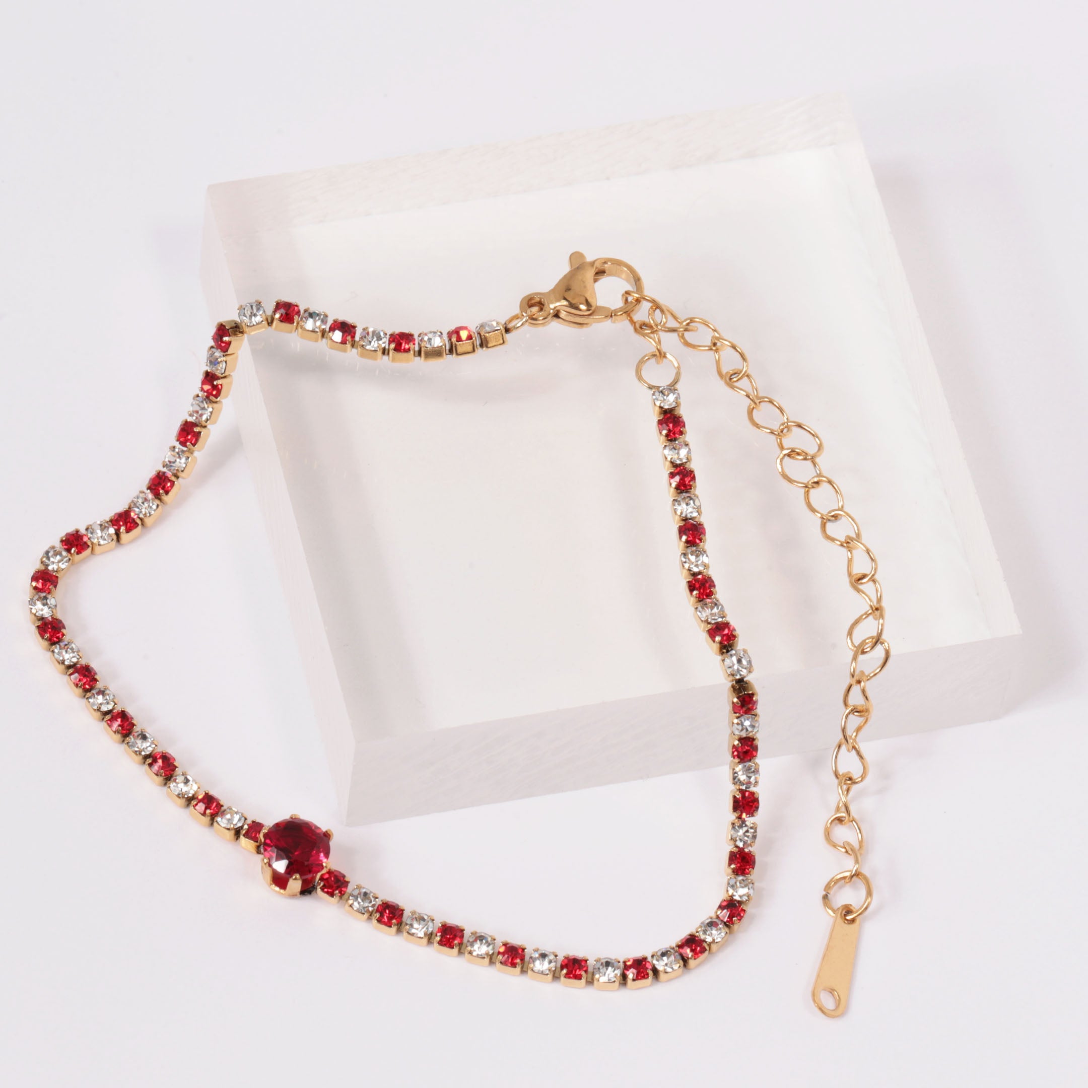 Rhinestone Decor Chain Bracelet