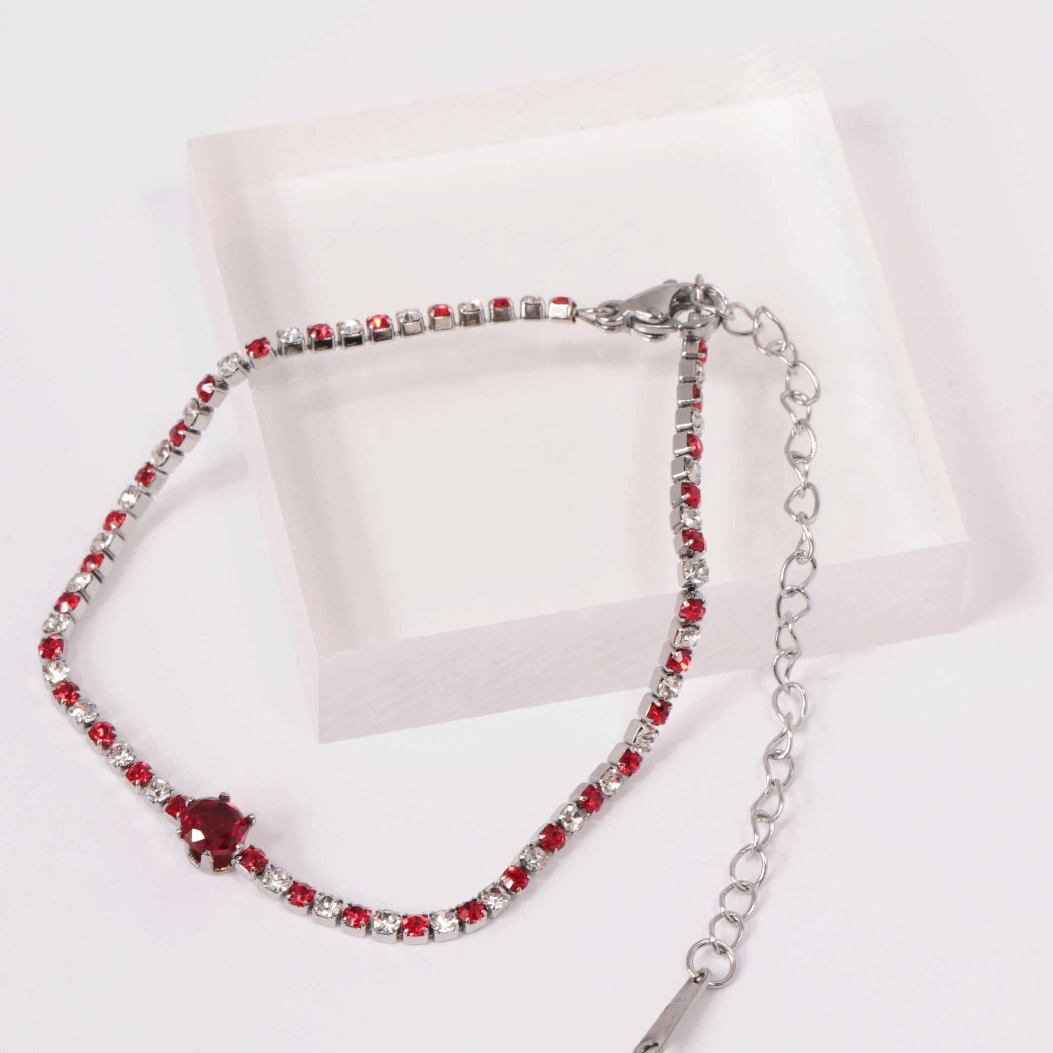 Rhinestone Decor Chain Bracelet