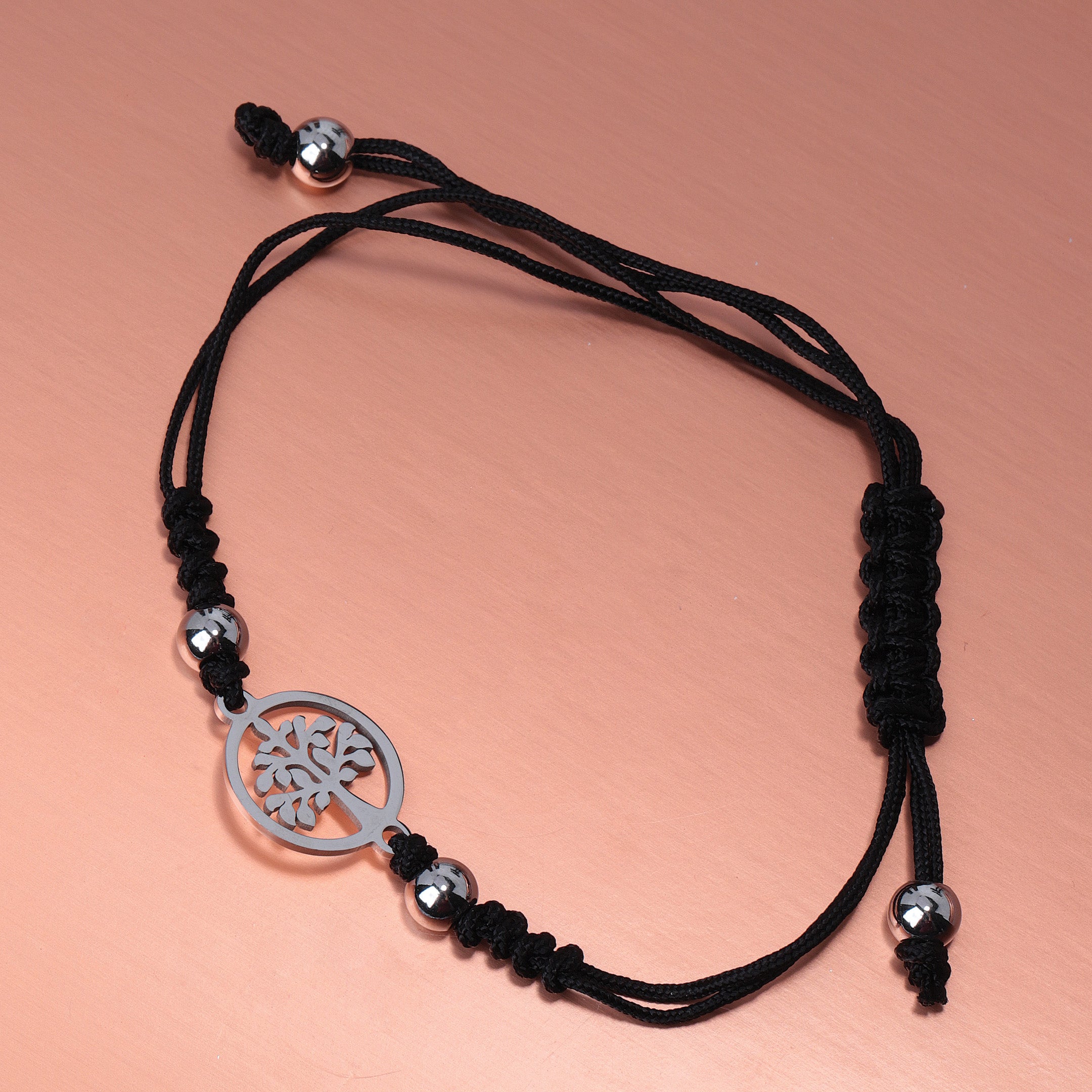Tree Charm Braided Bracelet