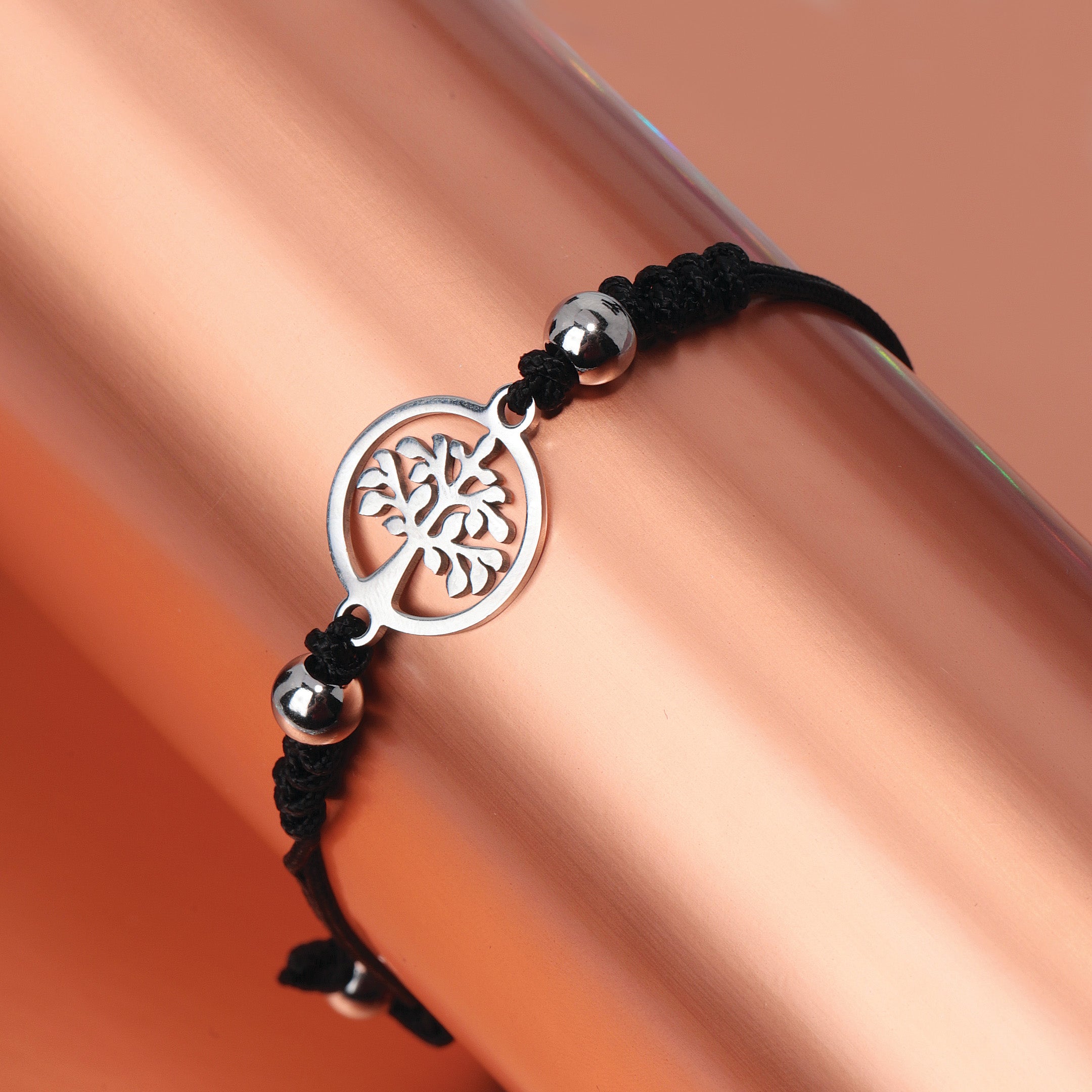 Tree Charm Braided Bracelet