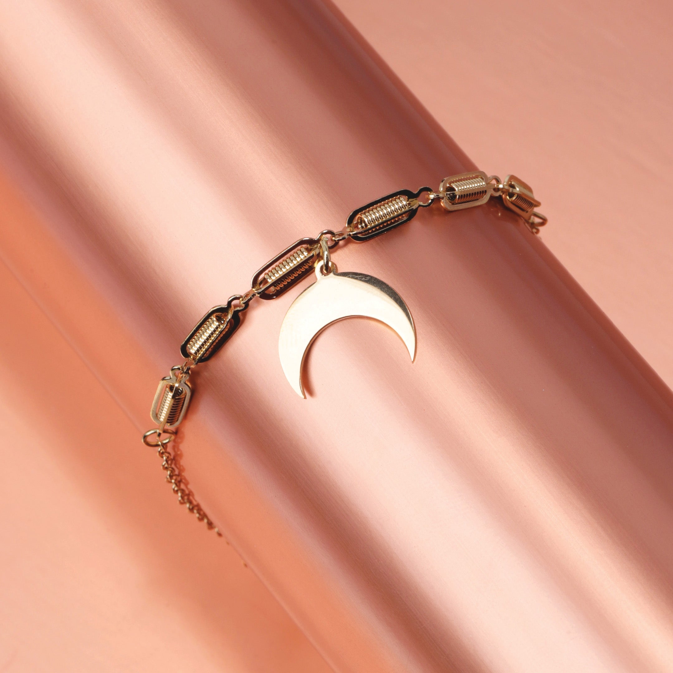 Crescent Moon Chain Bracelet