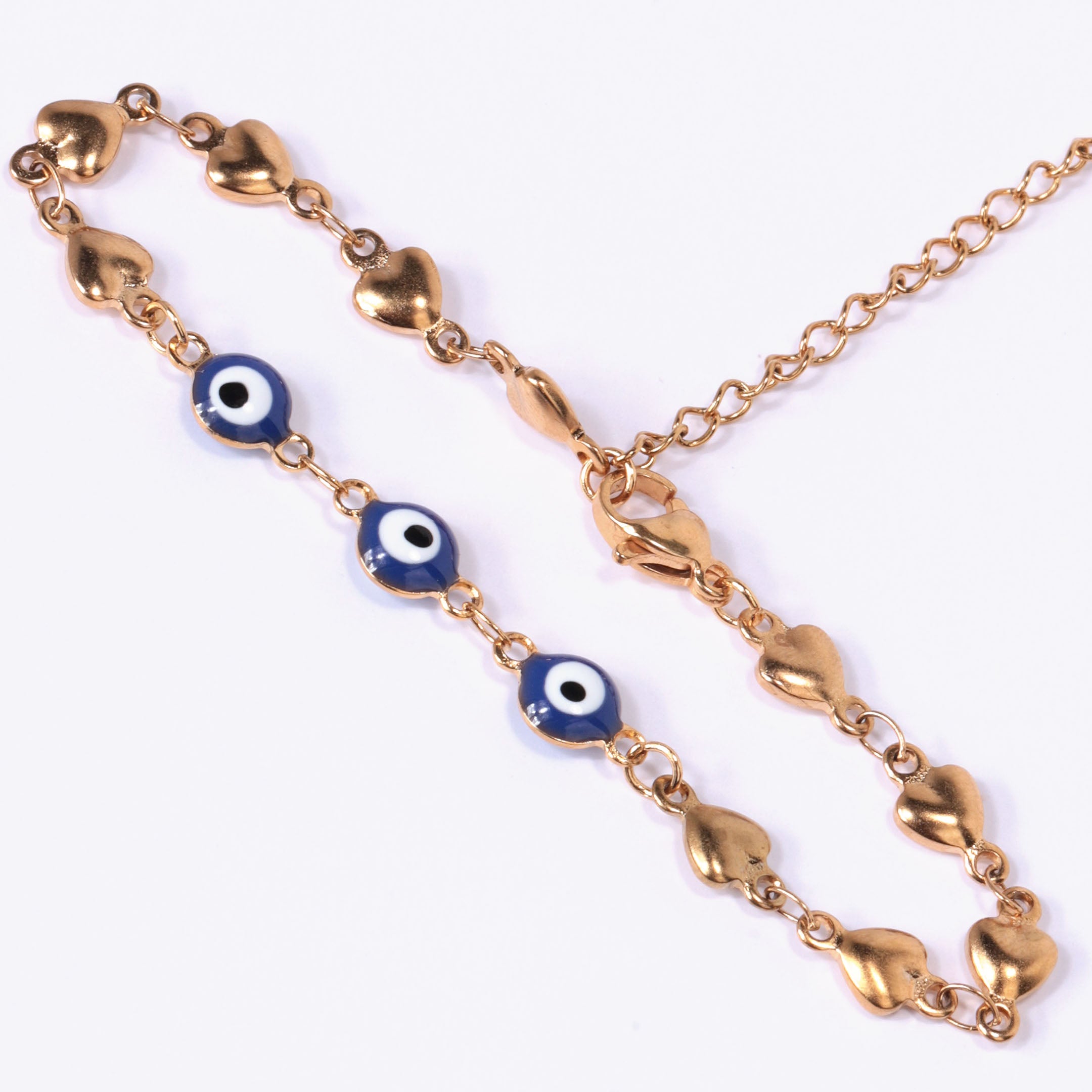 Evil Eye & Hearts Bracelet