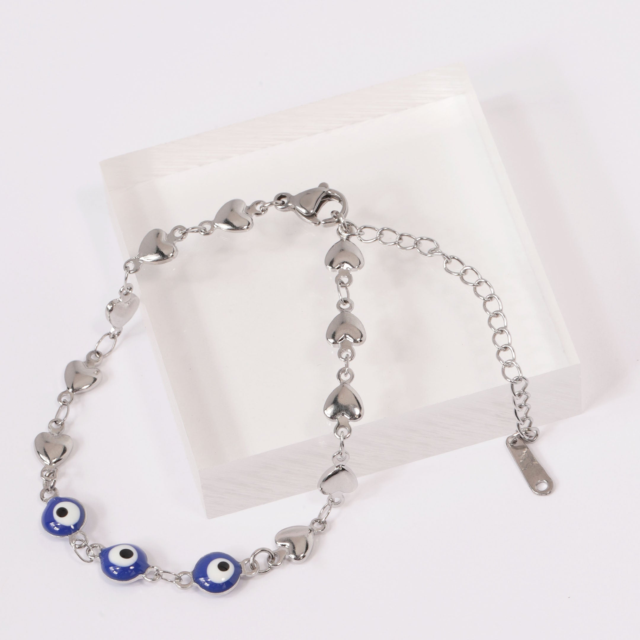 Evil Eye & Hearts Bracelet
