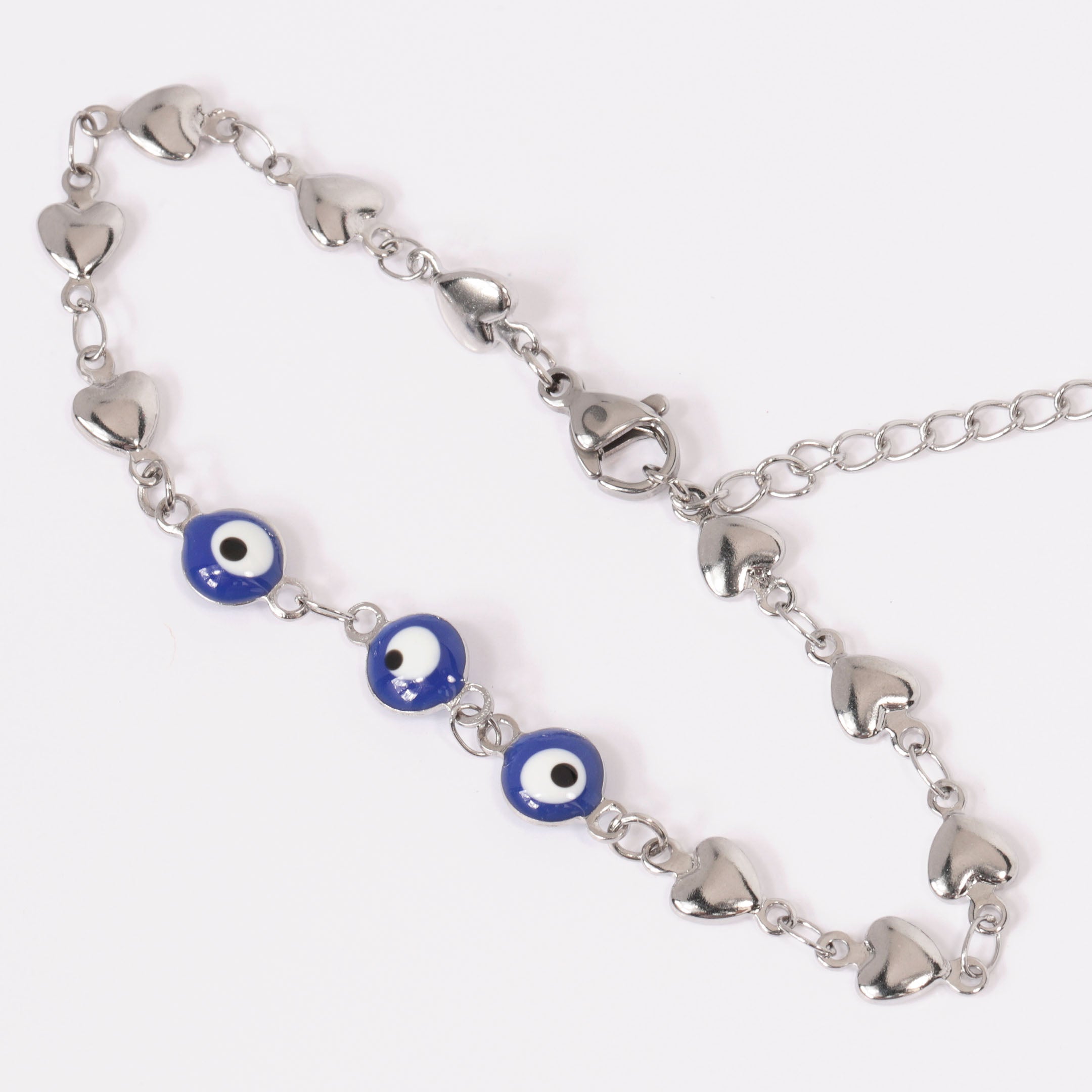 Evil Eye & Hearts Bracelet