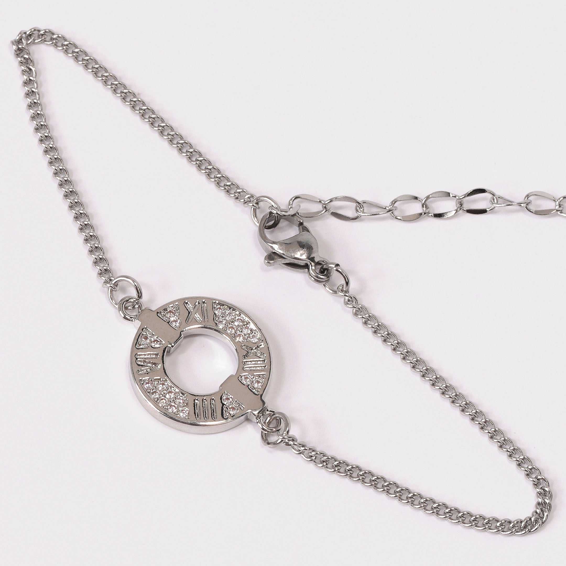 Roman Numeral Round Decor Bracelet