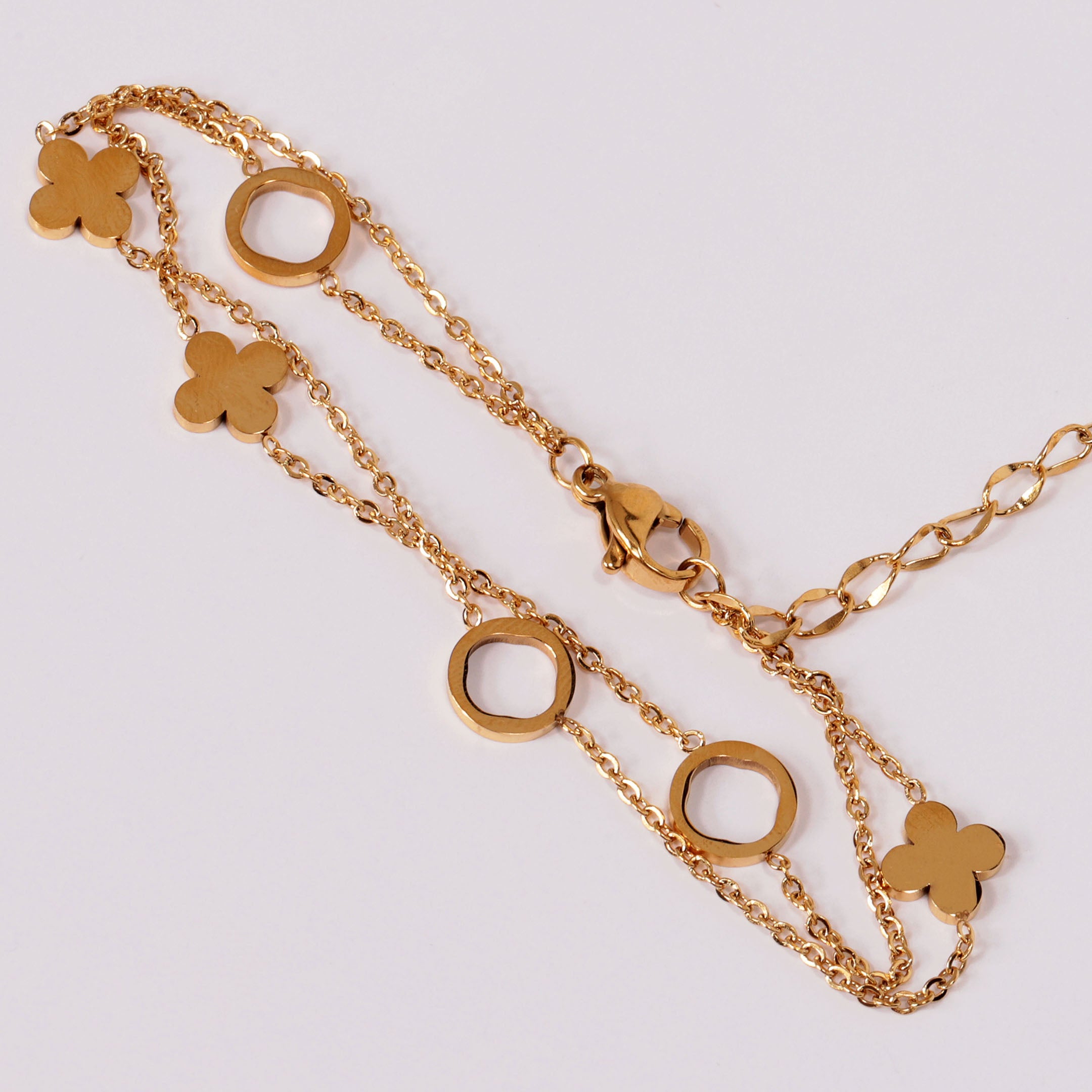 Clover Charm Layered Bracelet