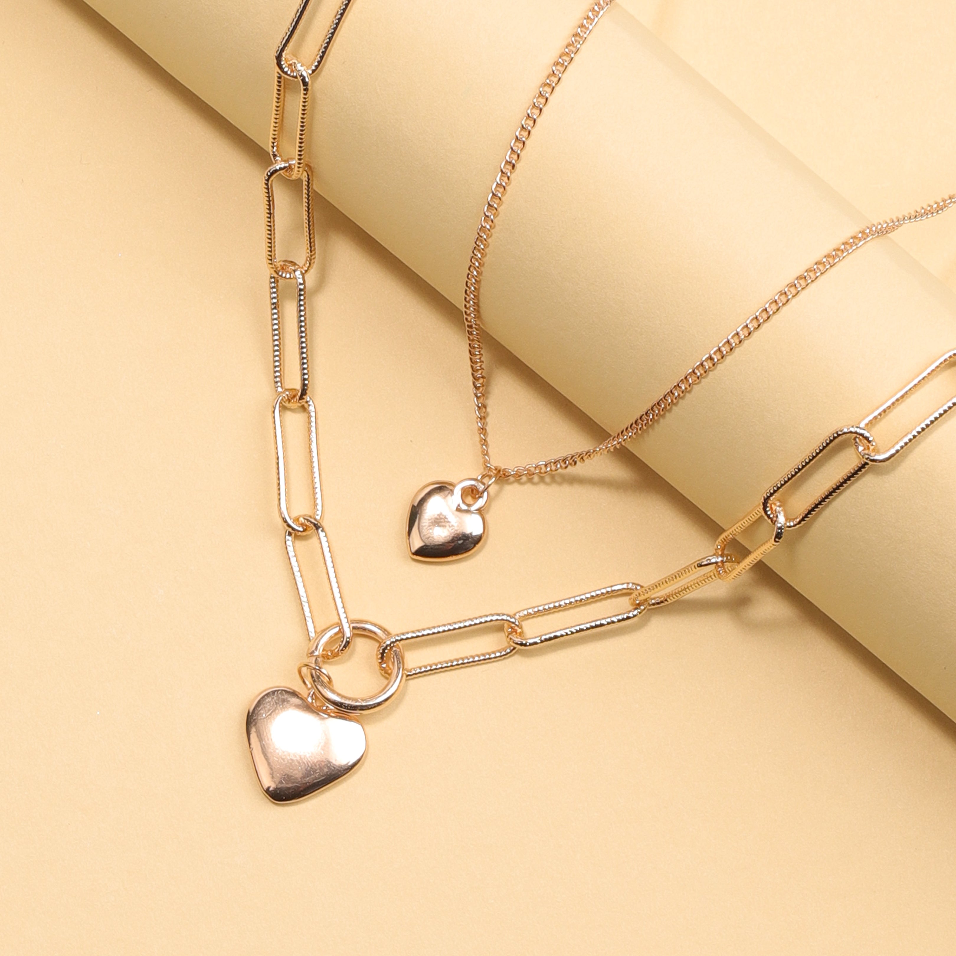 Heart Charm Layered Necklace