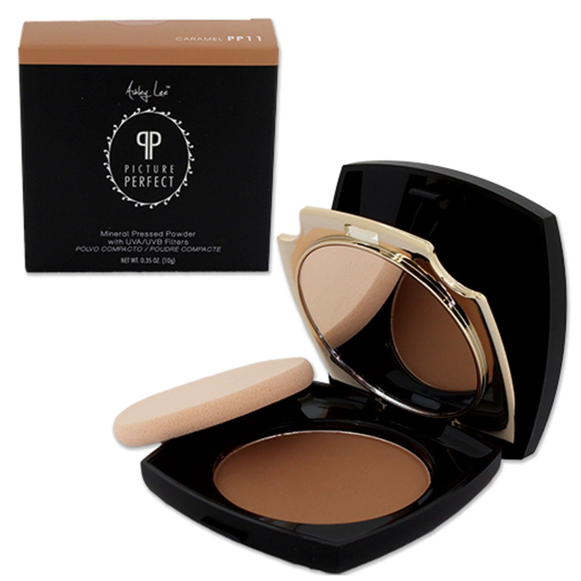 Caramel Mineral Pressed Powder Foundation Ashley Lee Cosmetics
