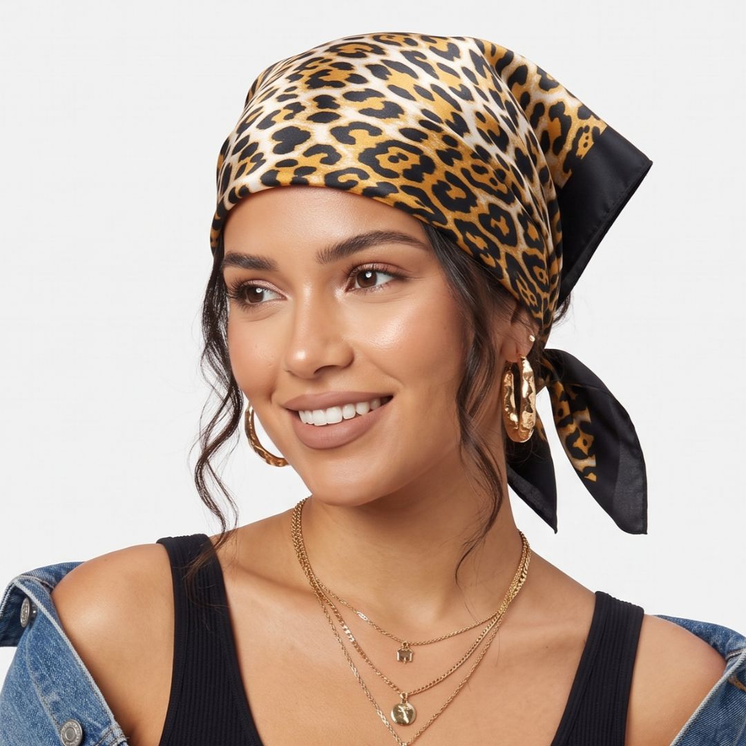 LQQKS 36 Inch Head Scarf for Women – Square Hair Wrap & Neck Scarf Silk Feel 28 Styles