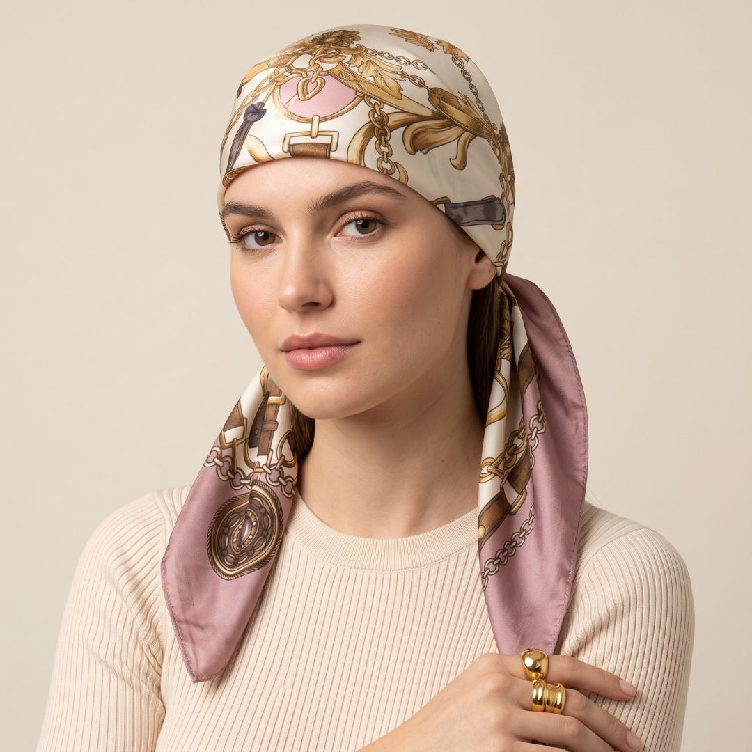 LQQKS 36 Inch Head Scarf for Women – Square Hair Wrap & Neck Scarf Silk Feel 28 Styles