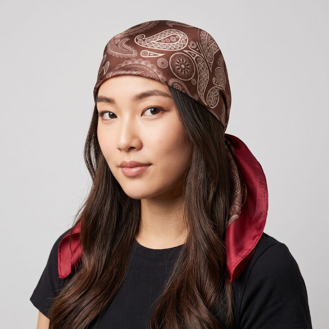 LQQKS 36 Inch Head Scarf for Women – Square Hair Wrap & Neck Scarf Silk Feel 28 Styles