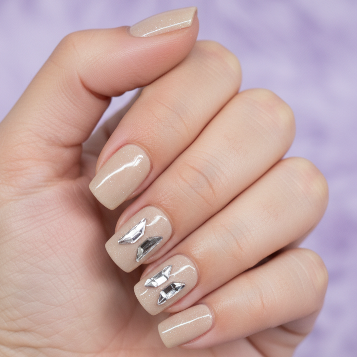 LQQKS Gel Press On Nails – 24 Pieces, Glossy Salon Finish, Easy Apply & Durable, with Glue & Nail File