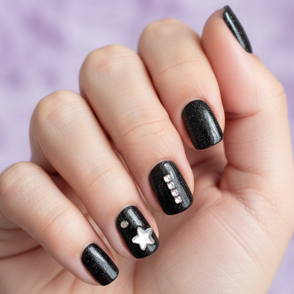 LQQKS Gel Press On Nails – 24 Pieces, Glossy Salon Finish, Easy Apply & Durable, with Glue & Nail File