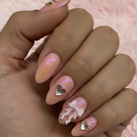 LQQKS Gel Press On Nails – 24 Pieces, Glossy Salon Finish, Easy Apply & Durable, with Glue & Nail File