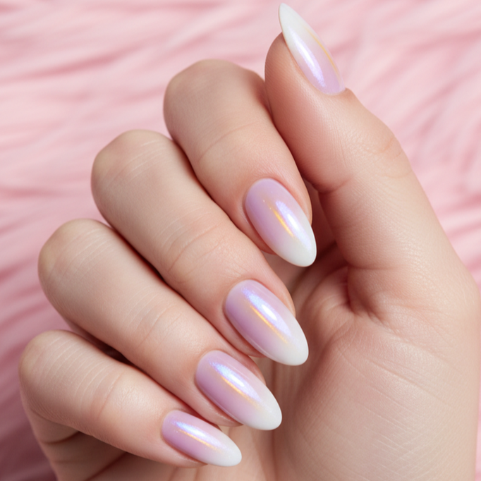 LQQKS Gel Press On Nails – 24 Pieces, Glossy Salon Finish, Easy Apply & Durable, with Glue & Nail File