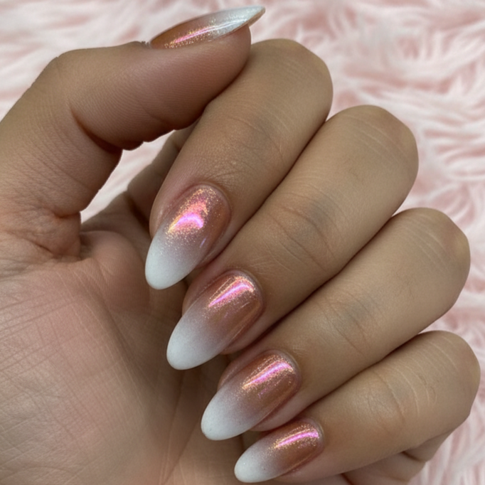 LQQKS Gel Press On Nails – 24 Pieces, Glossy Salon Finish, Easy Apply & Durable, with Glue & Nail File
