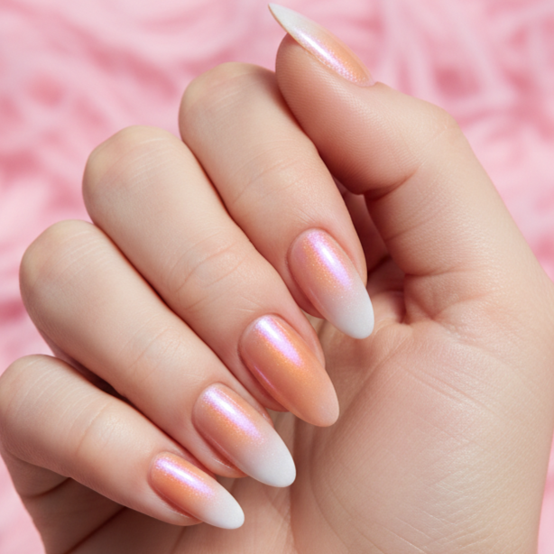 LQQKS Gel Press On Nails – 24 Pieces, Glossy Salon Finish, Easy Apply & Durable, with Glue & Nail File