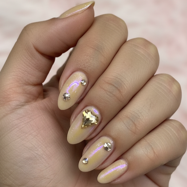 LQQKS Gel Press On Nails – 24 Pieces, Glossy Salon Finish, Easy Apply & Durable, with Glue & Nail File