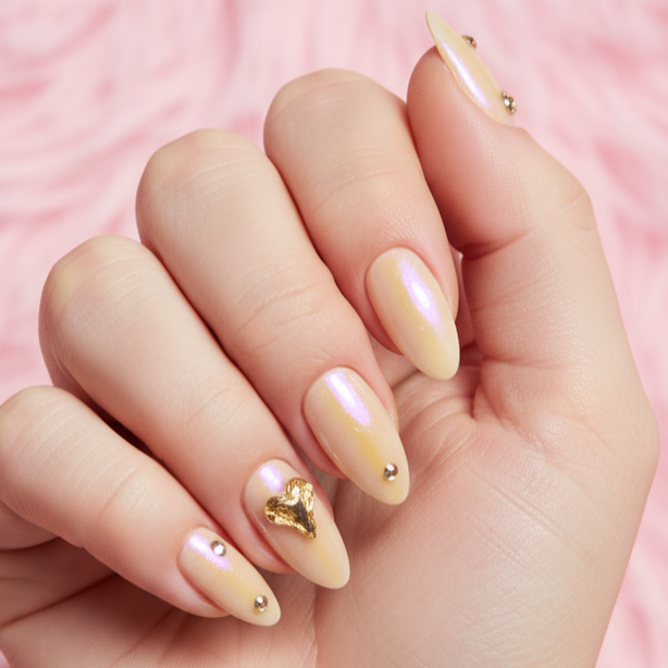 LQQKS Gel Press On Nails – 24 Pieces, Glossy Salon Finish, Easy Apply & Durable, with Glue & Nail File